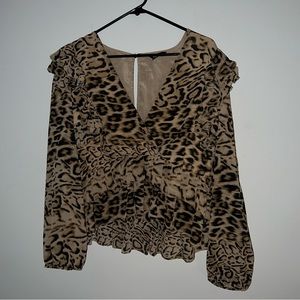 Express Cheetah Print Dress Top